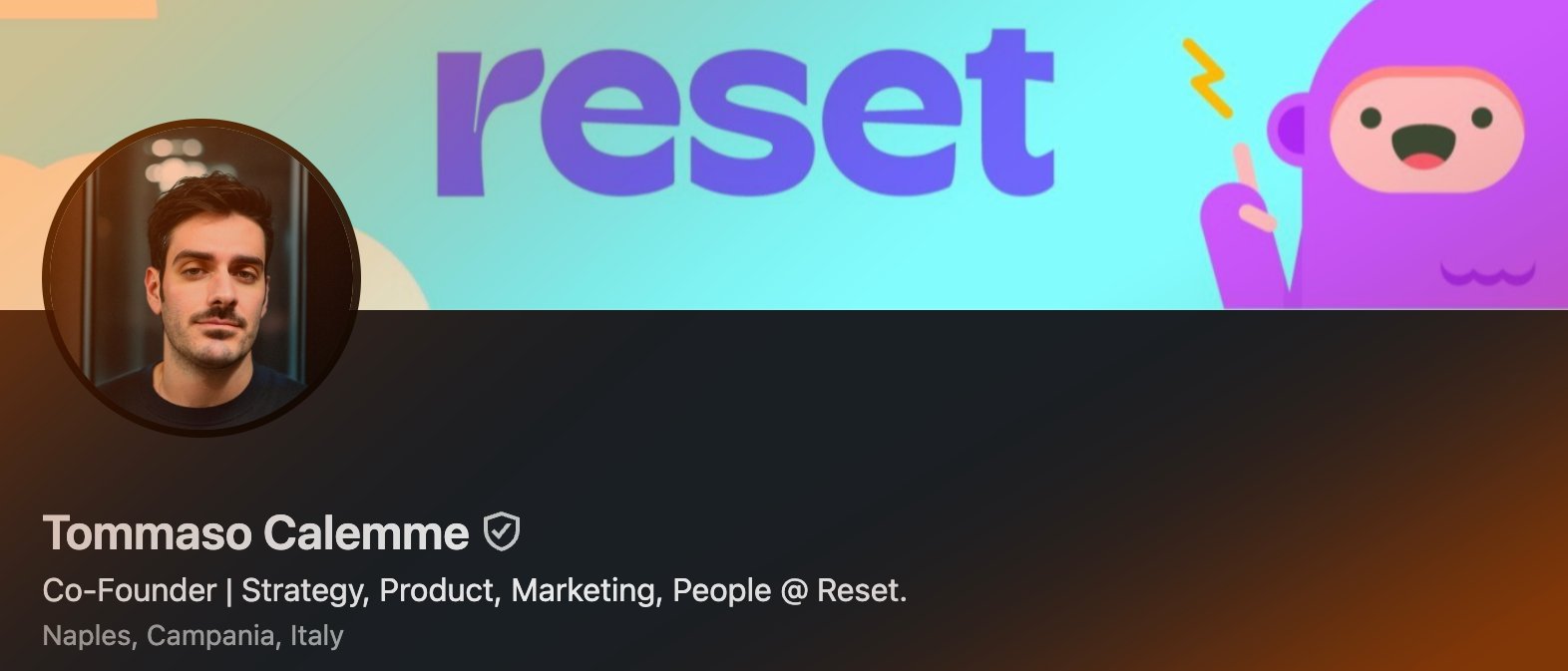 profilo linkedin arancionato